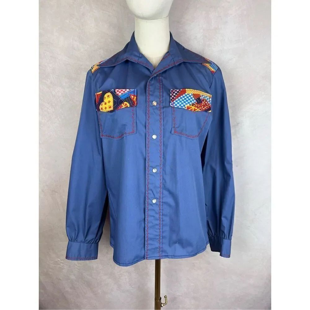 Vintage Pearl Snap Western Shirt Rock A Billy